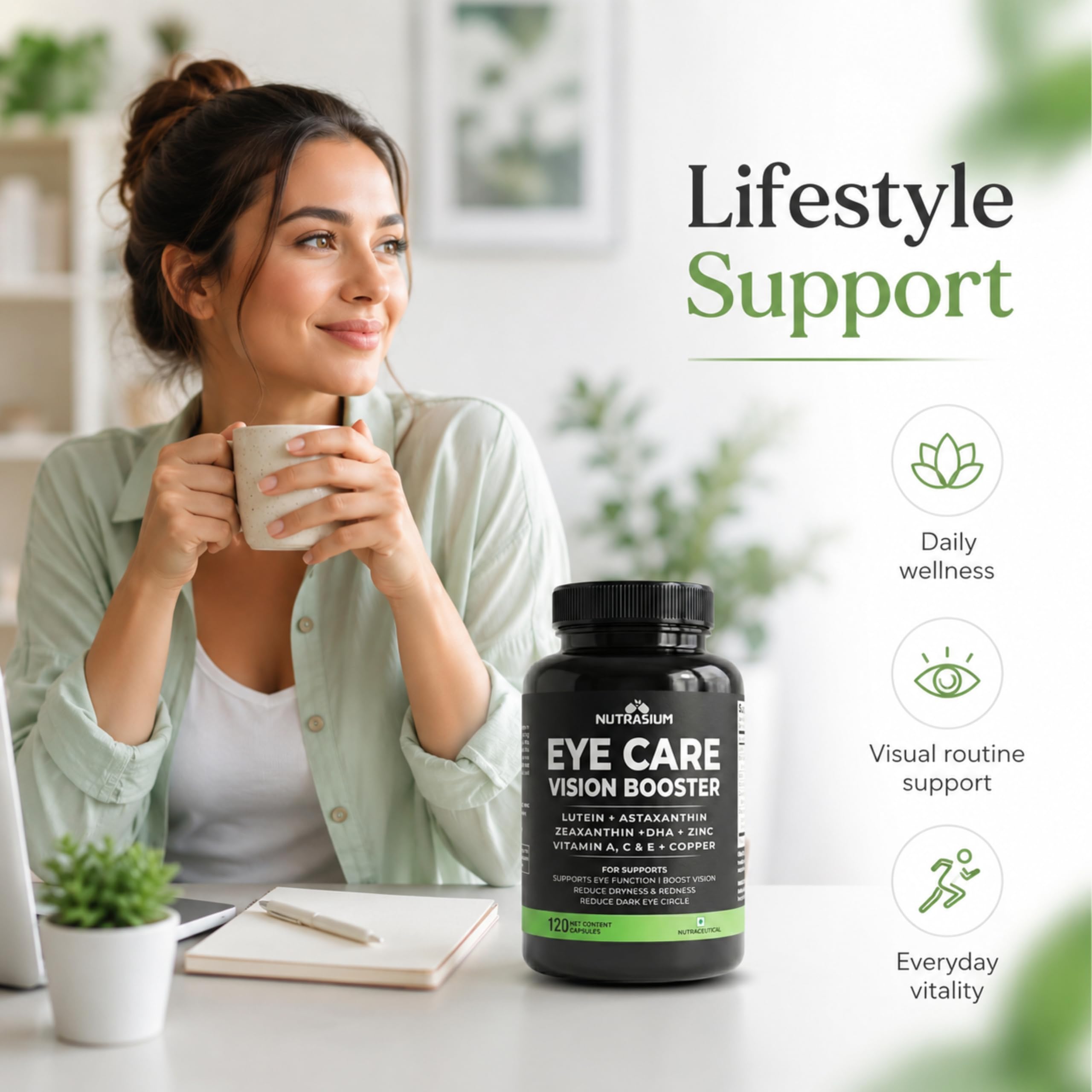 Nutrasium Eye Care | Lutein Zeaxanthin Astaxanthin | Eye Strain | 120 Tabs 3