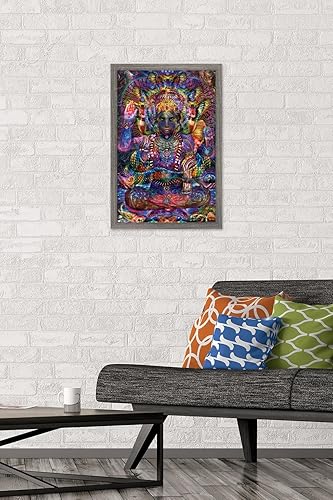 Miniatura 2 de Trends International Jumbie - Póster de pared Vishnu, 14.72 x 22.37 pulgadas, versión enmarcada de madera de granero