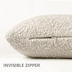 Boucle Decorative Throw Pillow Covers for Couch Set of 2, 18x18 inches, Beige