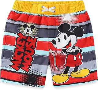 Disney Mickey Mouse Cars Boys UPF 50+ Swim Trunks Shorts Bathing Suit for Toddler to Big Kids