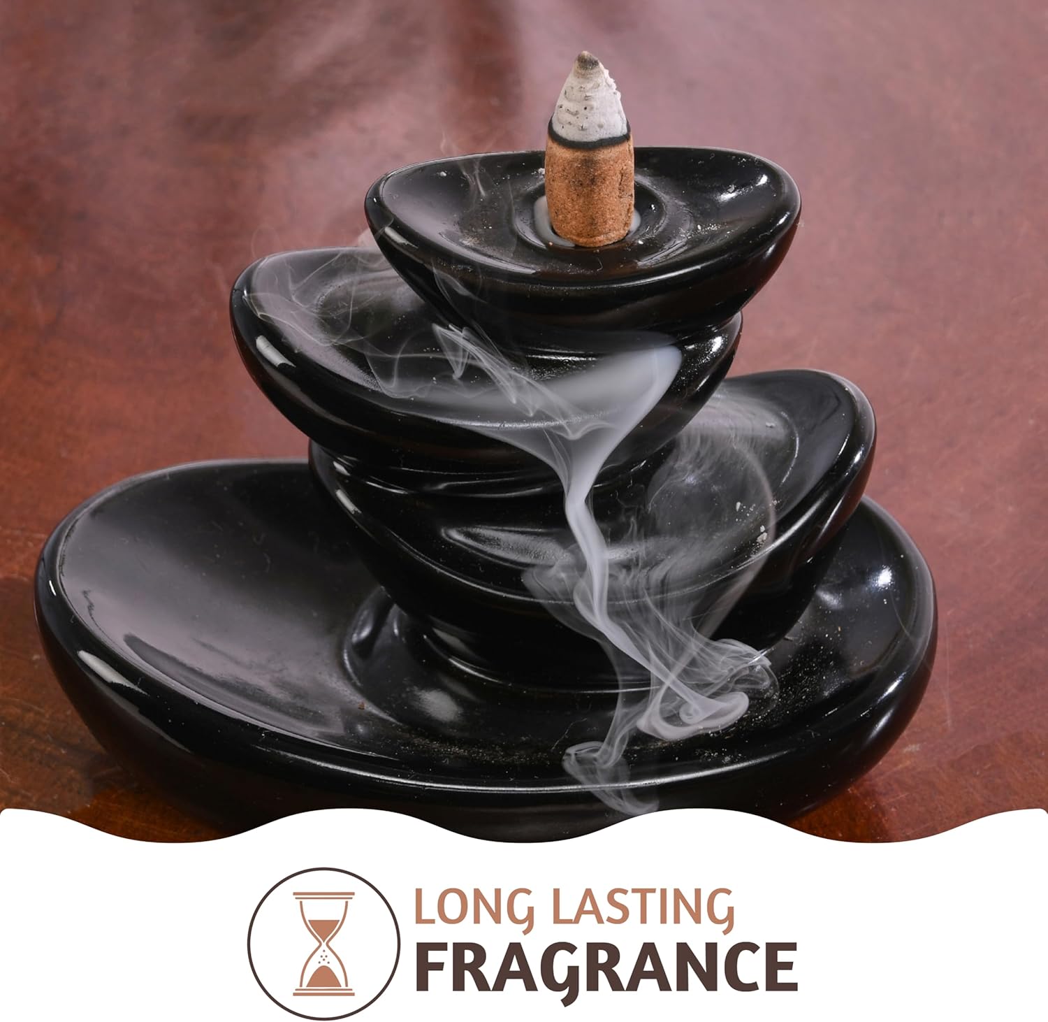 Folkulture Backflow Incense Cones | Set of 12 Waterfall Incense Cones Scented | Sandalwood, Frankincense, Eucalyptus, Lavender | Incents Cone Backflow | Inscents-Cones Gift Set Wellness image 8 of 9 B0CSSVRQ3B