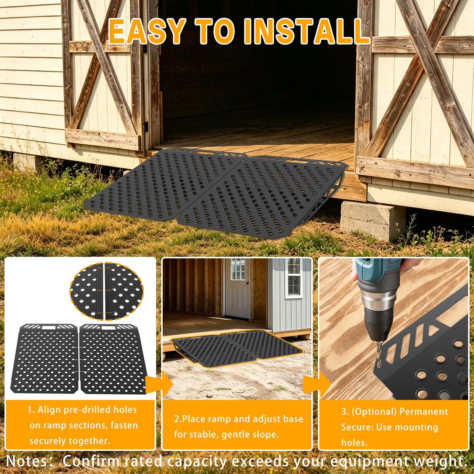 Heavy-Duty Shed Ramps for Lawnmowers -6