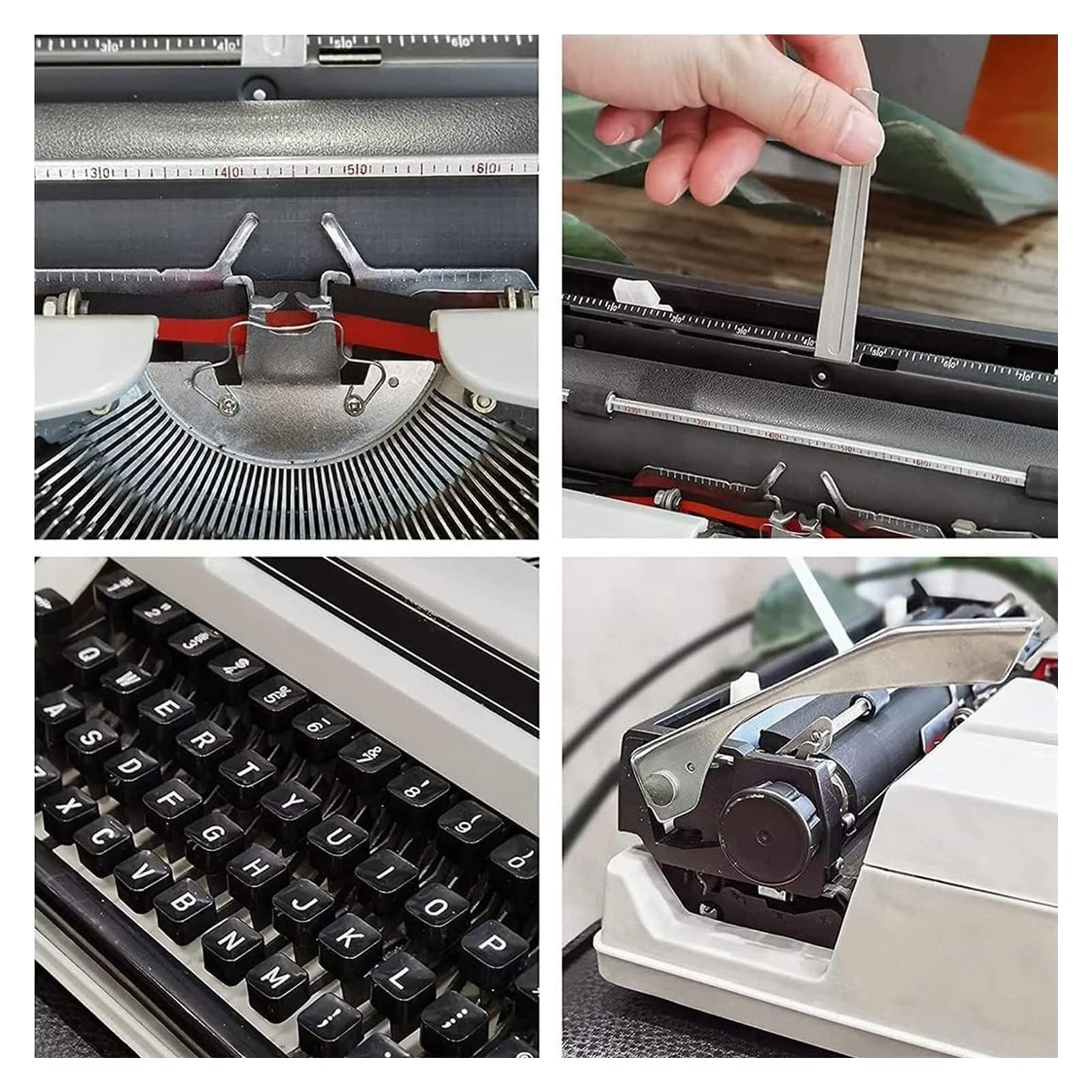Mechanische englische Schreibmaschine, altmodische traditionelle tragbare manuelle Schreibmaschine, klassische Nostalgie, tragbare Retro-Schreibmaschine