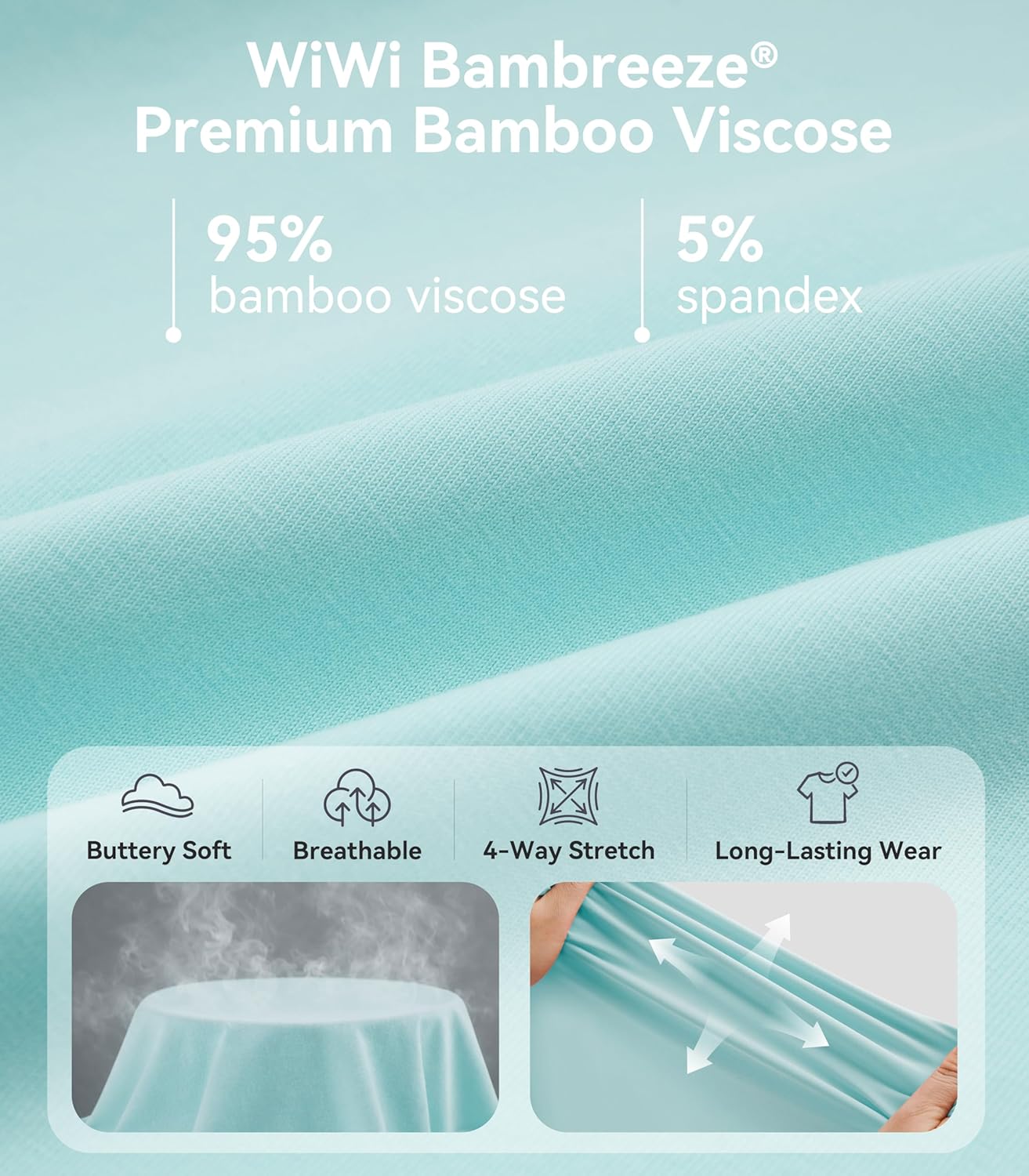 WiWi Viscose from Bamboo Pajamas Set for Women Super Soft Short Sleeve Cooling Summer Plus Size Pjs Sets Sleepwear S-4X - Image 4