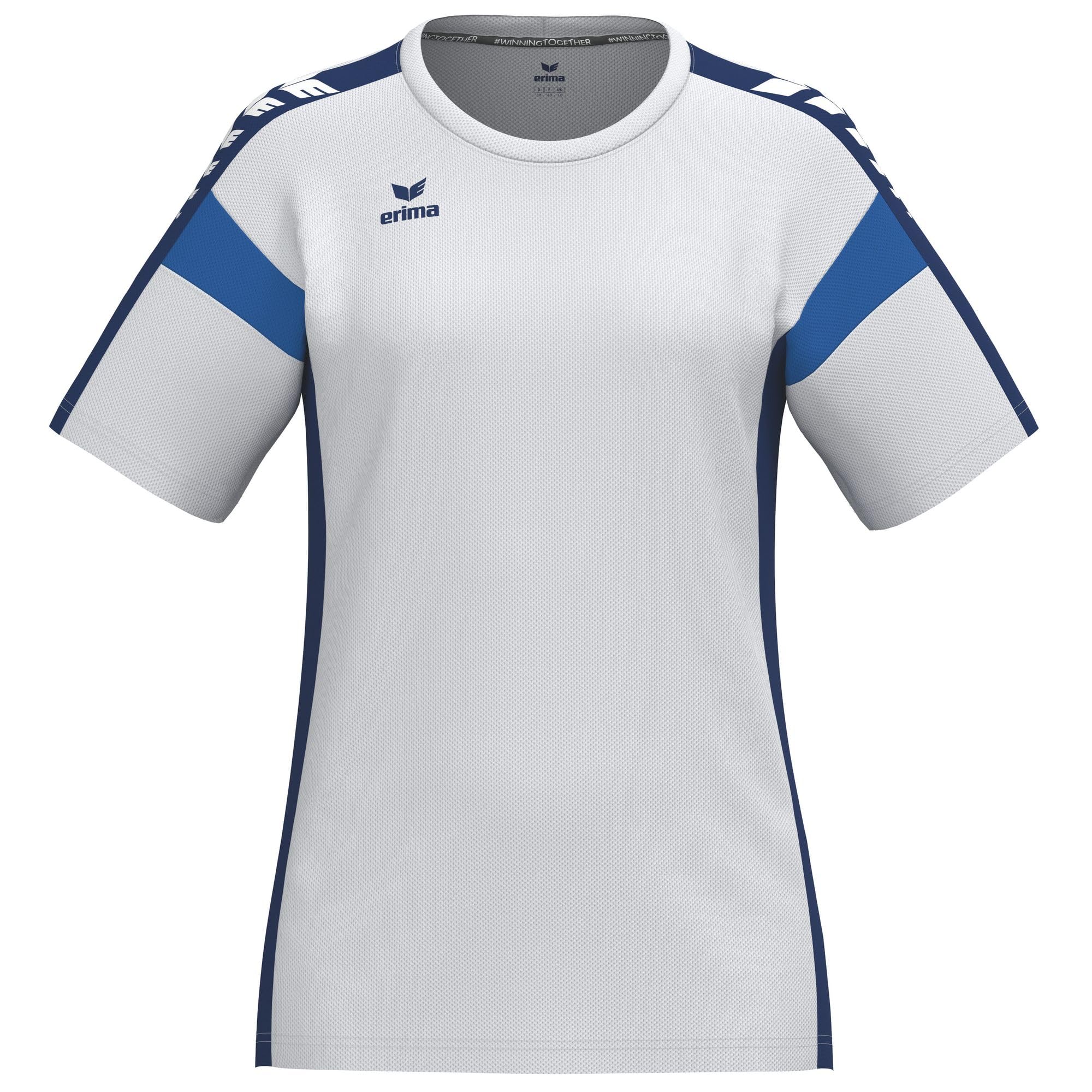 Erima Women's Celebrate 125 Functional T-Shirt (1082518), White/New Navy, 38