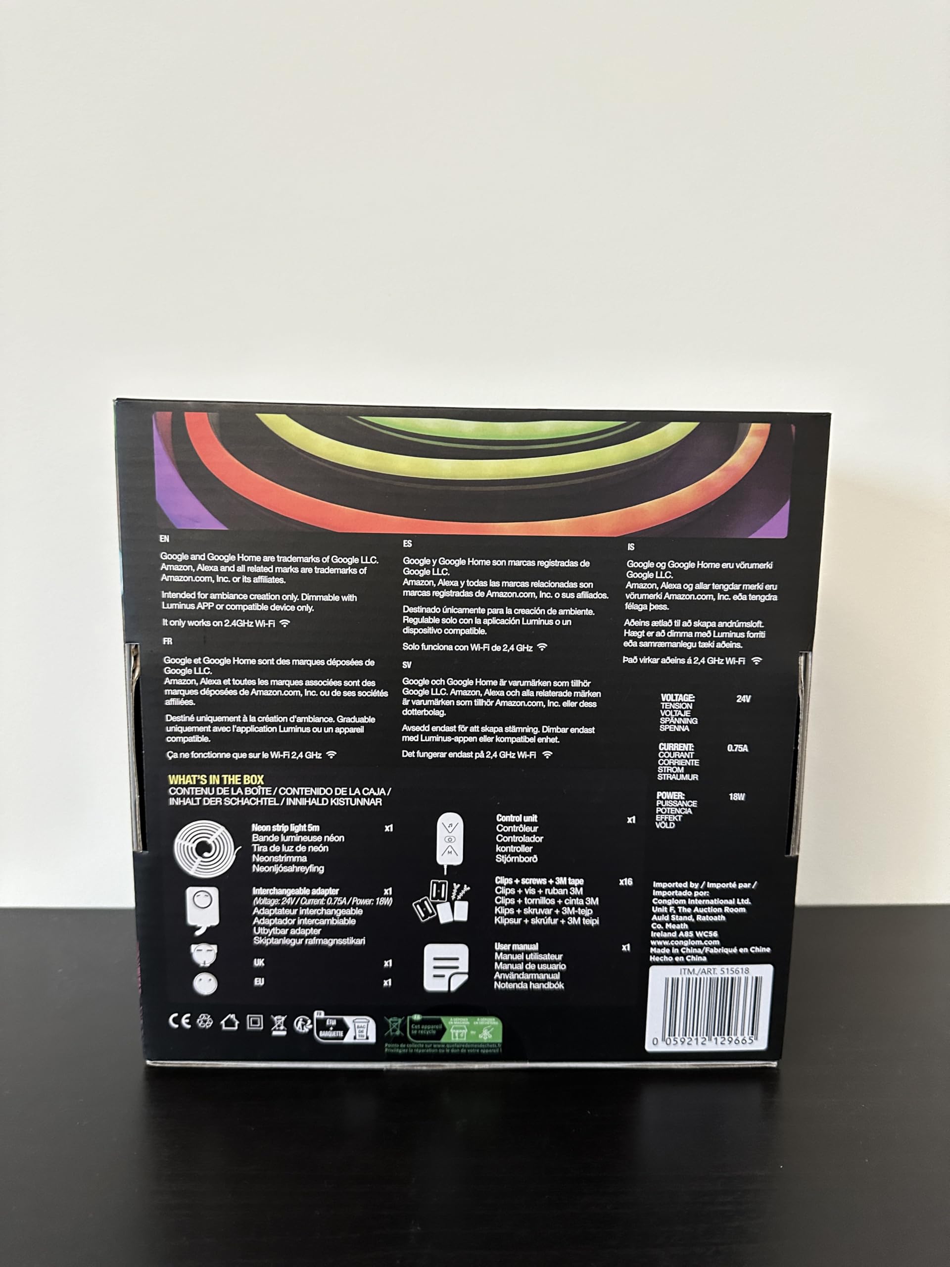 Luminus WiFi Flexible Neon Strip Rope Light 5m with Smart Control, Works with Google Home and Alexa - Image 2