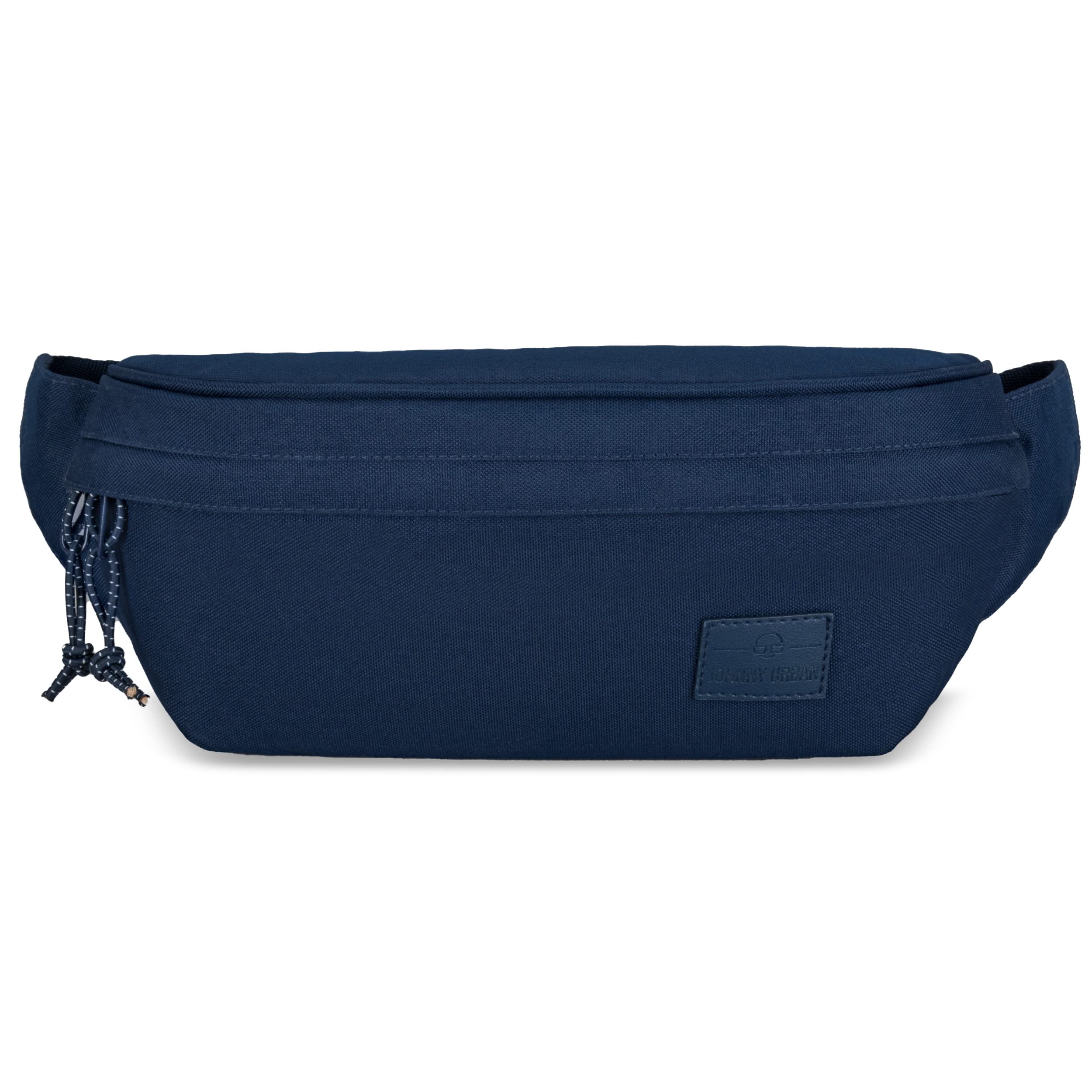 JOHNNY URBAN Riñonera Hombre y Mujer Azul - Tom - Riñoneras Hip Bag para Festivales y Deportes - Bolsa de Cintura Hipster Fanny Pack Bolso de Viaje - Repelente al Agua