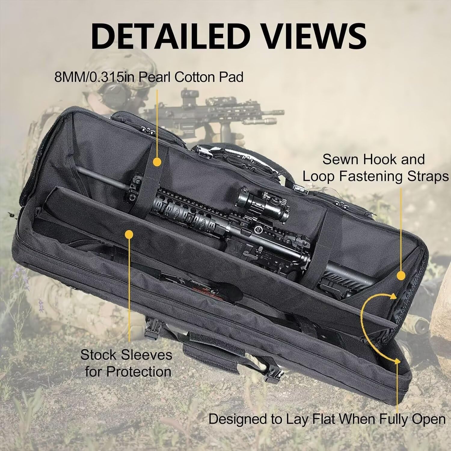 Genérico Bolsa De Armas, Funda de Fusil, Bolsa Doble para Rifles, Mochila para Carabina Airsoft Funda Escopeta Porta Caza, Almacenar O Transportar Rifles