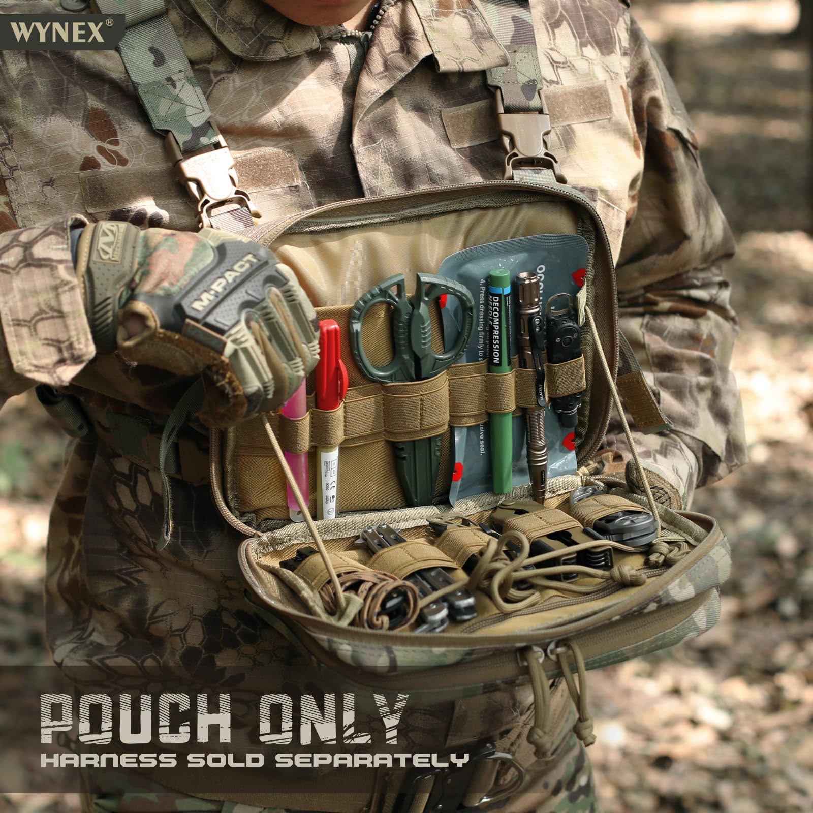 Amazon.co.jp: WYNEX タクティカル大型管理ポーチ 2層デザイン Molle