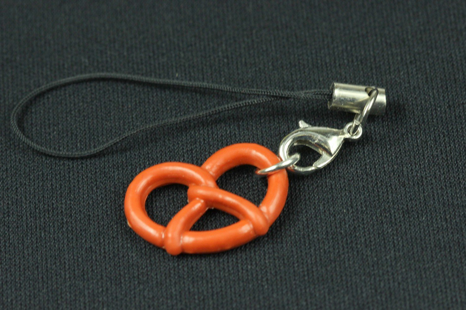 Miniblings Pretzel Mobile Cell Phone Charm Pendant Wiesn Oktoberfest Brown Jewelry