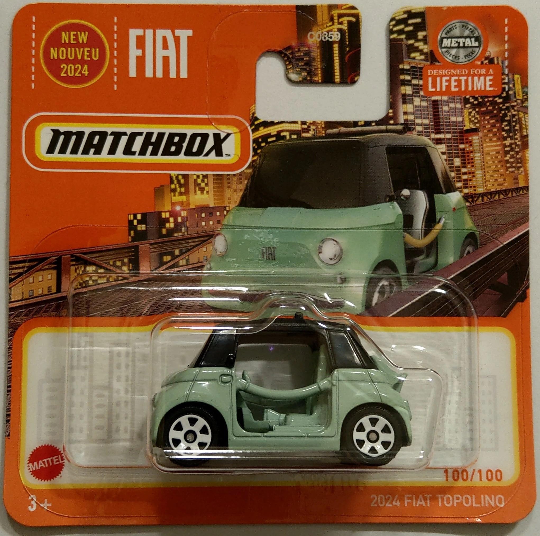 Amazon.com: Matchbox 2024-2024 Fiat Topolino [Verde Vita] Light