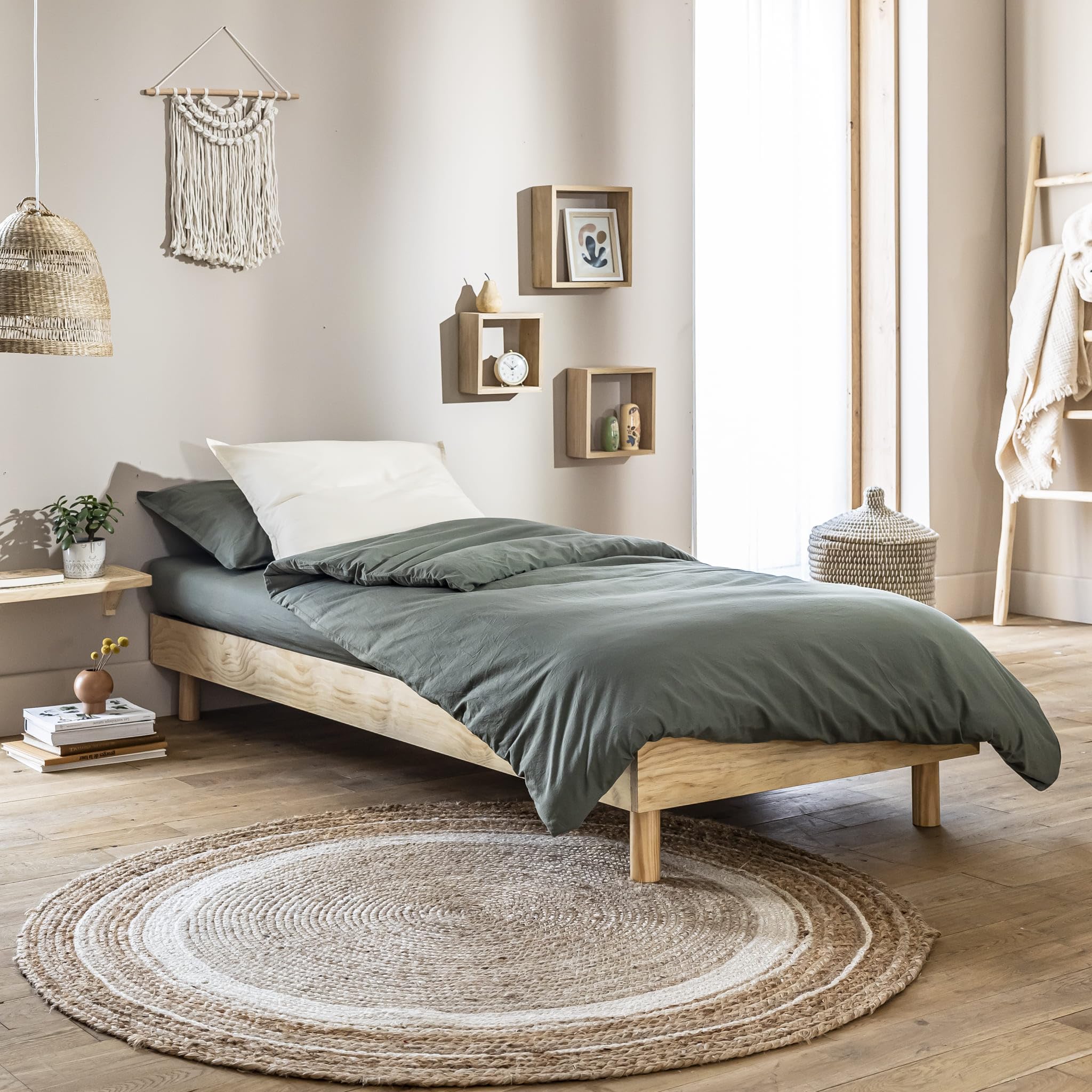 Terre de Nuit Sommier kit 80x190 en Bois Massif Naturel
