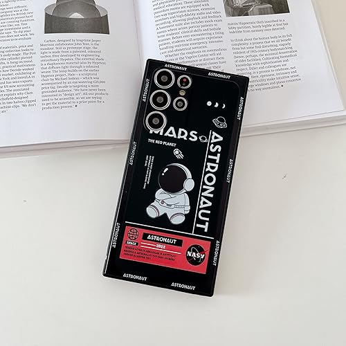 Miniatura 2 de Yonds Queen Funda ultra linda para Samsung Galaxy S23, diseño de cohete espacial y luna de dibujos animados, funda protectora a prueba de golpes