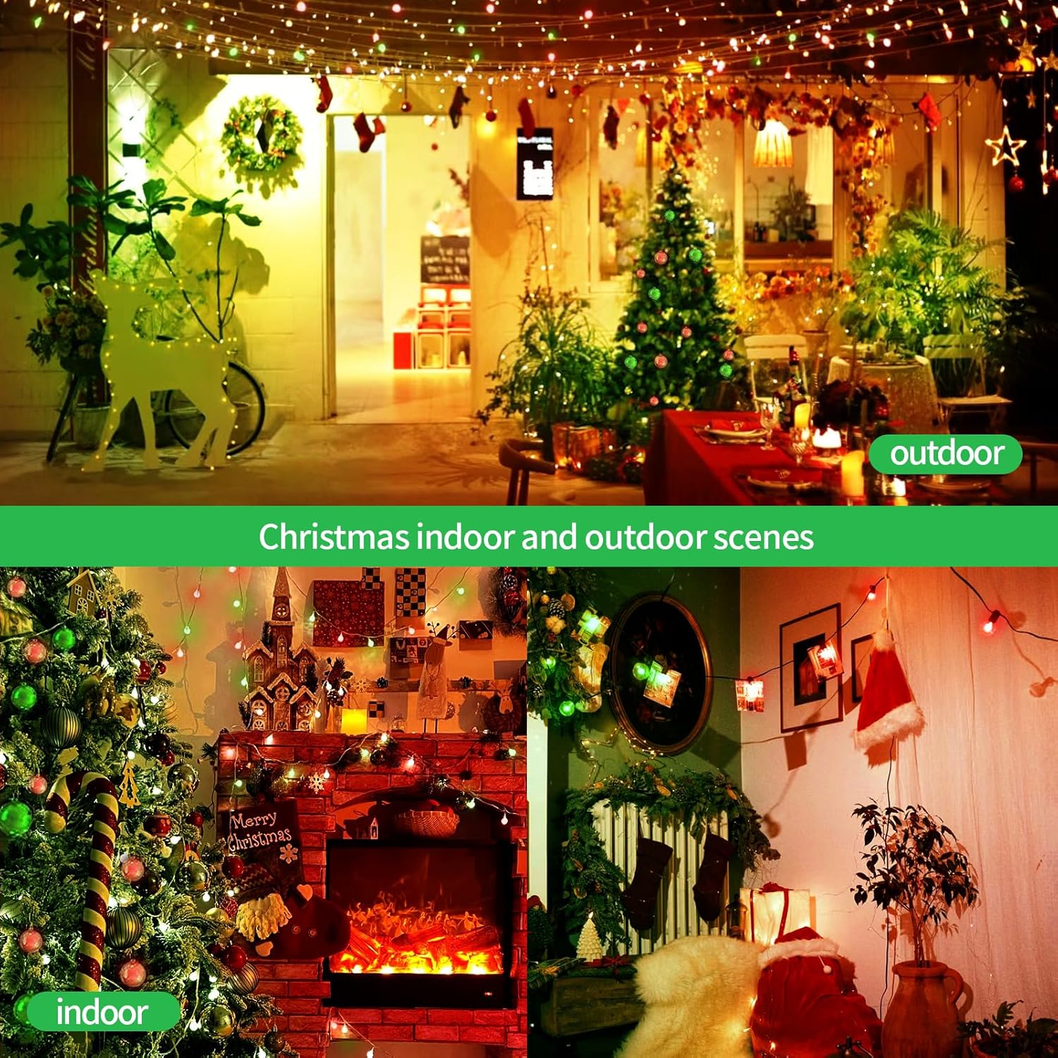 Green 9W LED Decorative Light Bulbs, 4-Pack