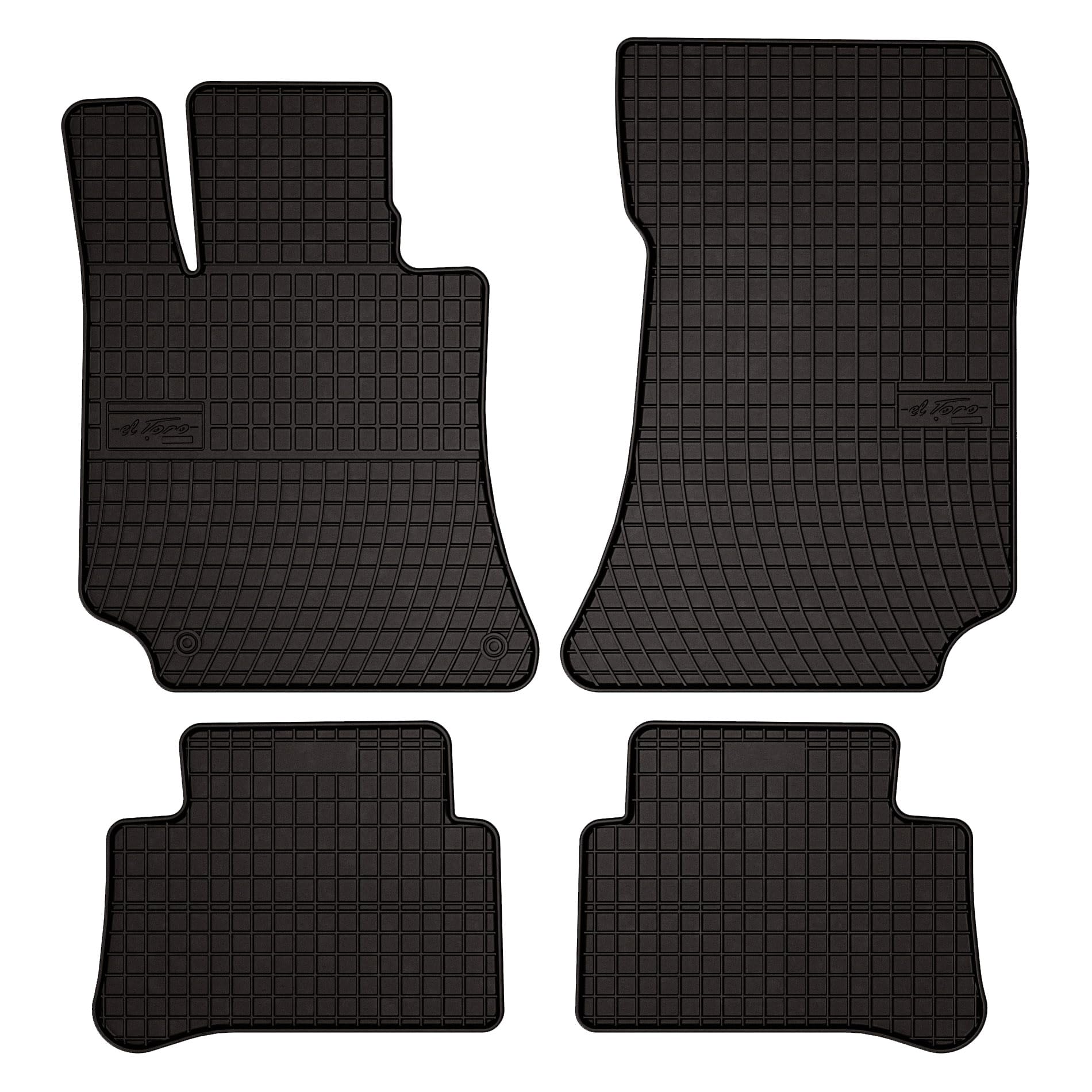 Alfombrillas de Coche de Goma a Medida, compatibles con Mercedes CLS W218 (2009-2016) Ajuste Exacto, Antideslizantes, 4 Piezas, Color Negro