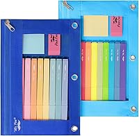 Vista 12 de Mr. Pen Estuche de tela para lápices con 3 agujeros para carpeta, color negro, juego de 2