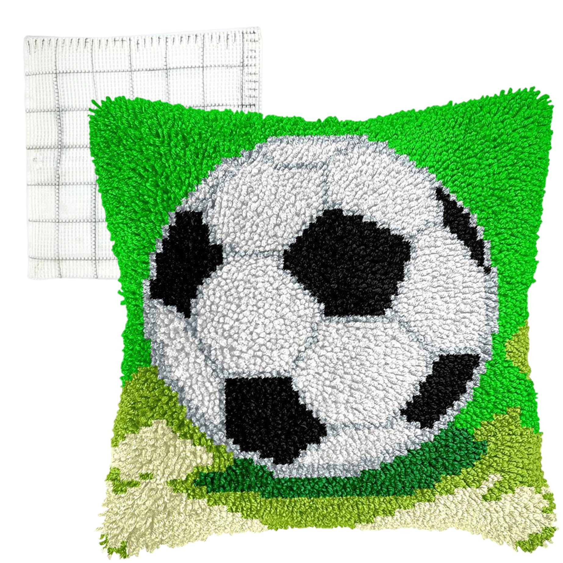 Kit crochet de verrouillage coussin football pour activité créative adulte