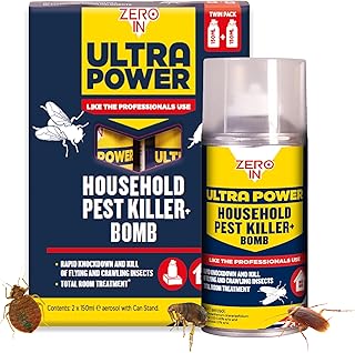 STV Natural Insect Killer Bomb - 150ml One-Shot Aerosol - Twinpack
