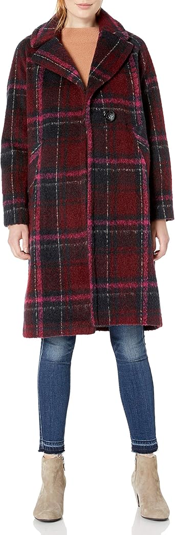 notch collar wool coat