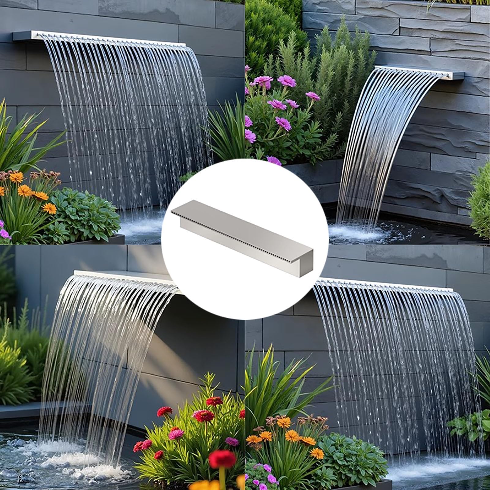 Kit per piscina interrata e esterni, soluzione decorativa per laghetti, fontane e giardini acquatici