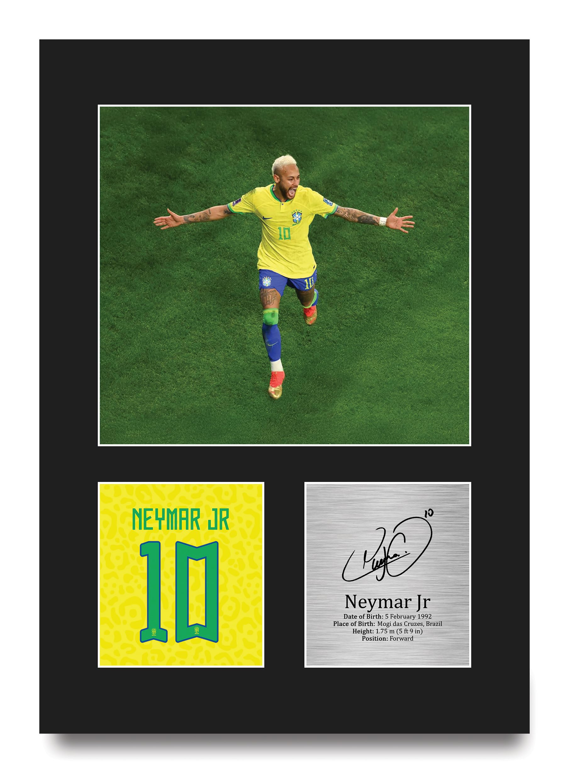 HWC Trading Neymar Jr Brazil Gifts Printed Signed Autograph