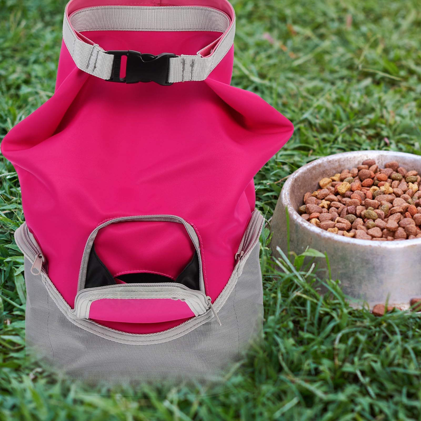 Hundeleckerli Tasche, Faltbare Tragetasche aus Polyester, Rot