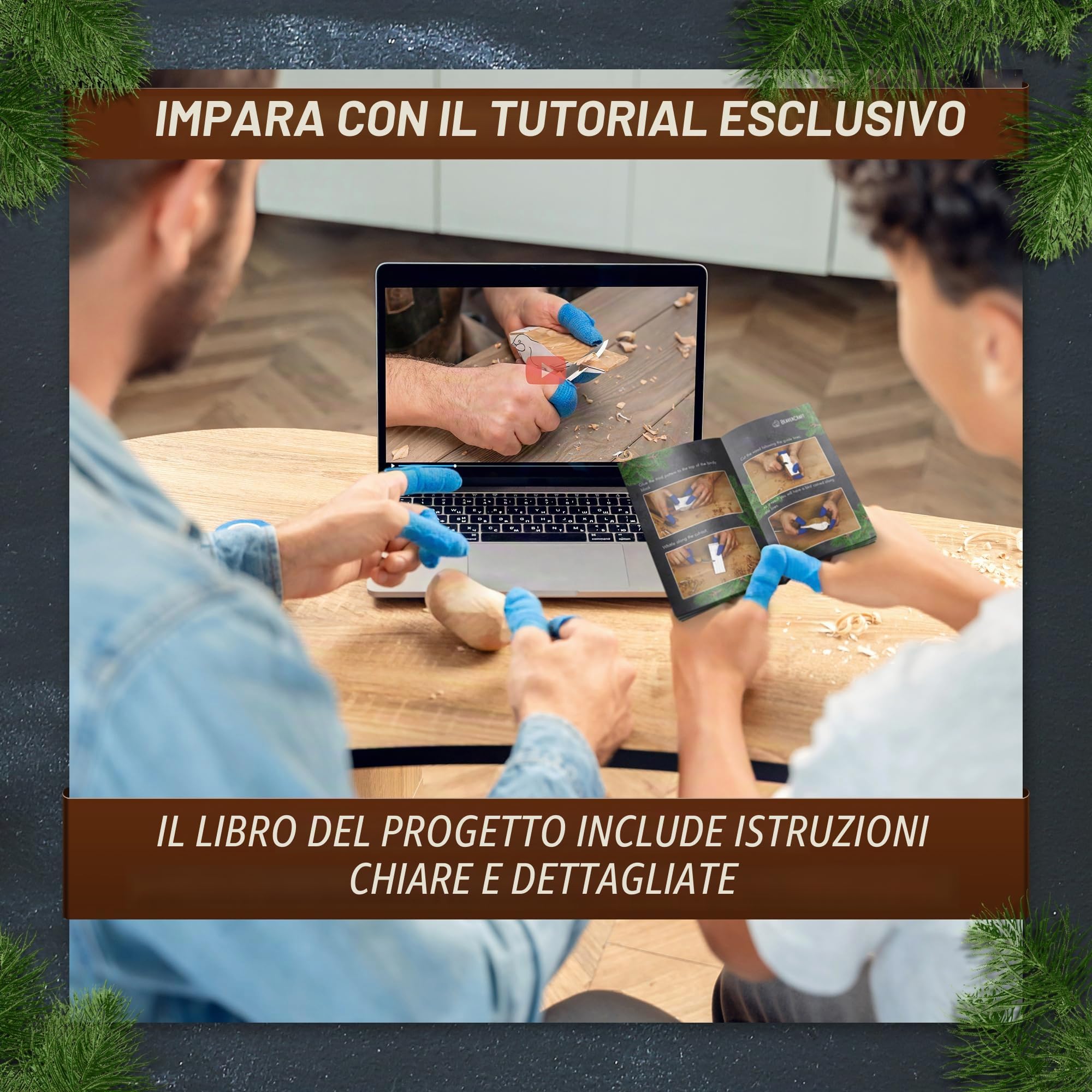 BeaverCraft - Kit completo per principianti in legno di ciliegio, per principianti, adulti e adolescenti, per intagliare gli uccelli, per hobby (blocco extra di tiglio)