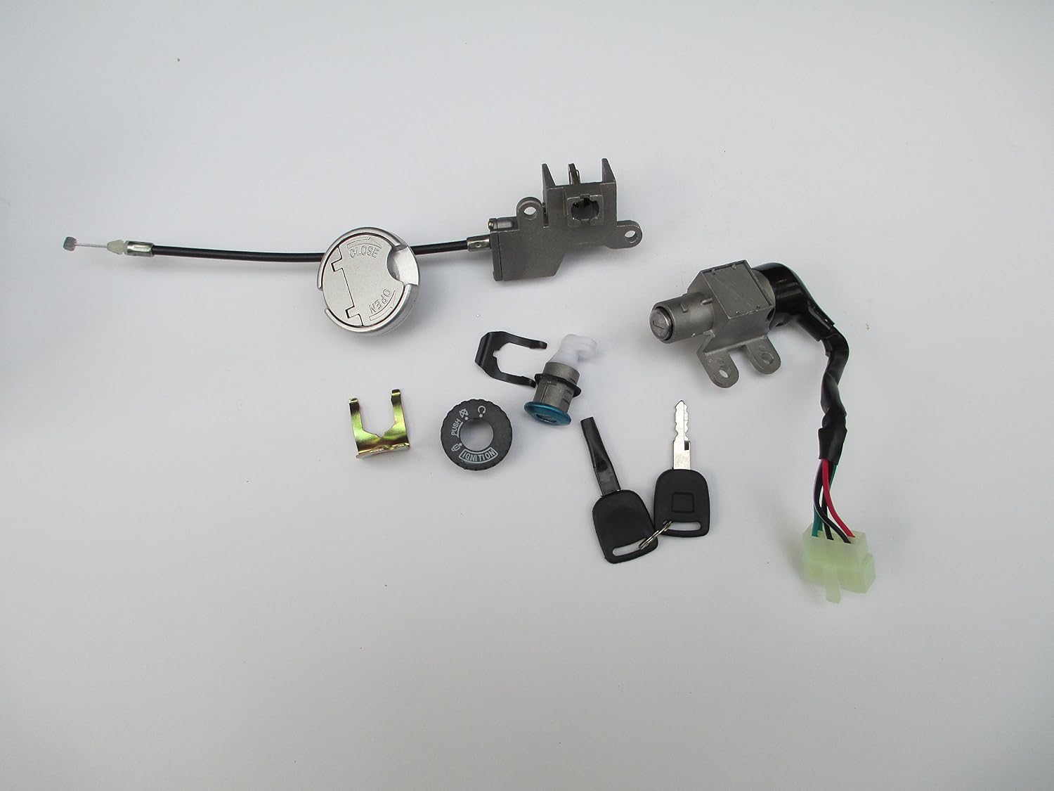 Scooter Ignition Switch Key Set 49 50 cc TaoTao Peace Roketa Jonway NST Tank Gy6