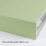 1DOT2 12x12 Inch Large 3 Ring DIY Scrapbook Photo Album with 40 Plastic Sleeves 80 White Pages Linen Cover Blank Scrapbooks, 12 x 12 Scrap Book Albums for Baby Travel Wedding kids(Sage Green)