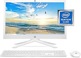 HP 21 All-in-One PC, Intel Pentium Silver J5040 Quad-Core Processor, 4 GB RAM, 128 GB SSD Storage, 20.7-inch Full HD...