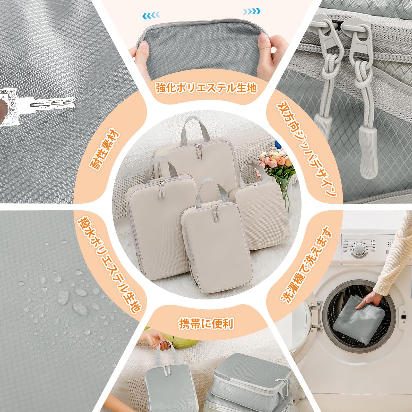 旅行かばん・小分けバッグ shinyabeer Amazon.co.jp: 【2025年最新】旅行用圧縮袋 トラベルポーチ 便利