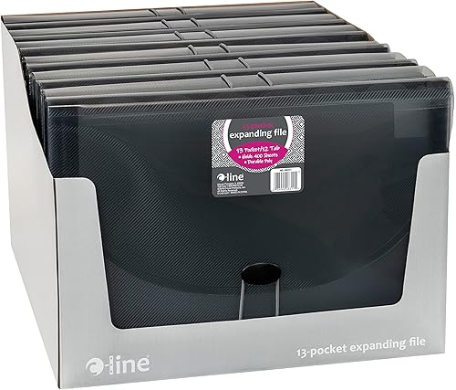 Miniatura 4 de C-Line Archivo expandible biodegradable de 7 bolsillos, tamaño carta, 1 archivo expansible, azul (48305)