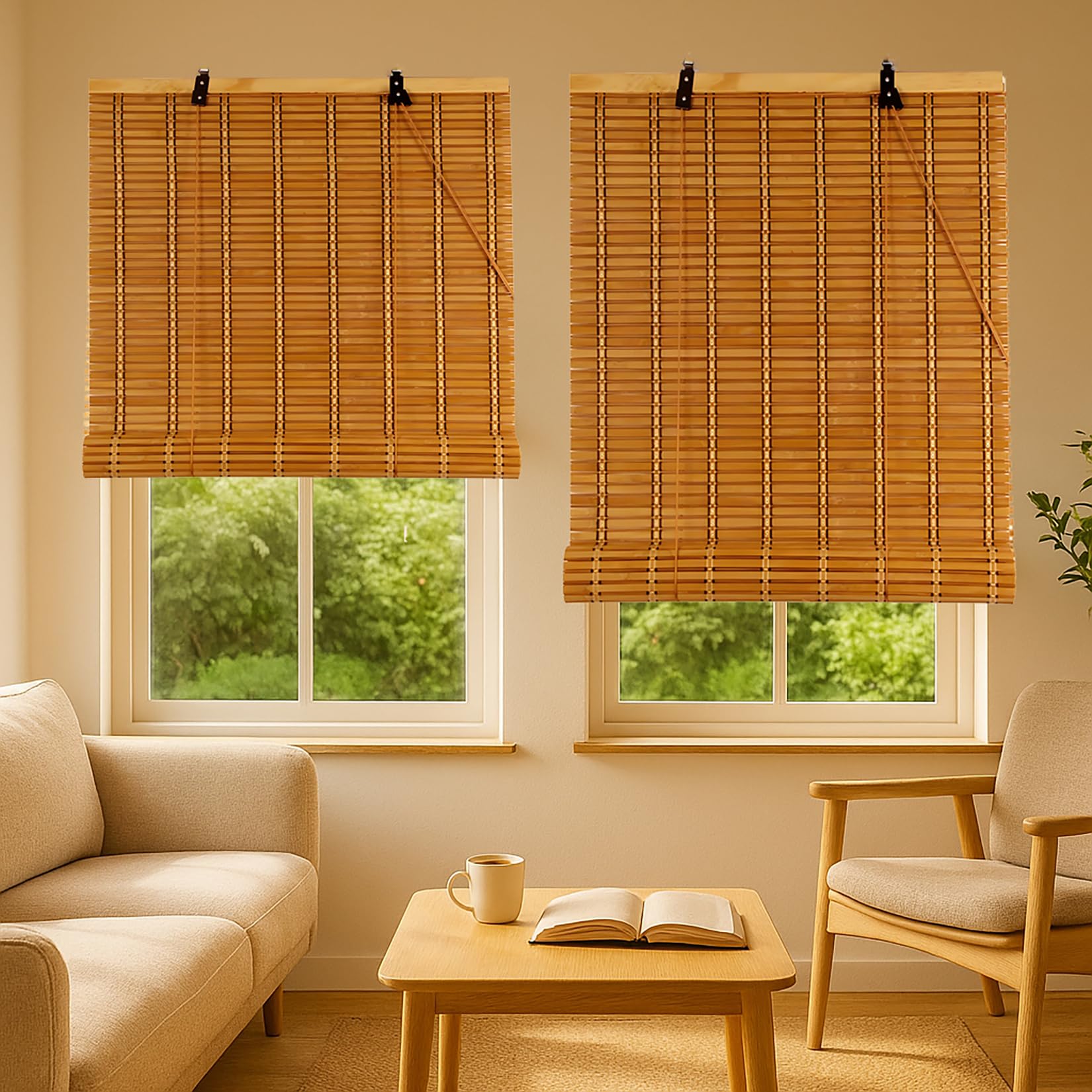 Store Bambou Exterieur/Rideau Bambou Exterieur,Store Bambous Naturel | Stores Venitien Occultant Fenetre,Rouleaux Romains Rétro,Rideau Pare-Soleil Intimité Pour Maison,Personnalisée
