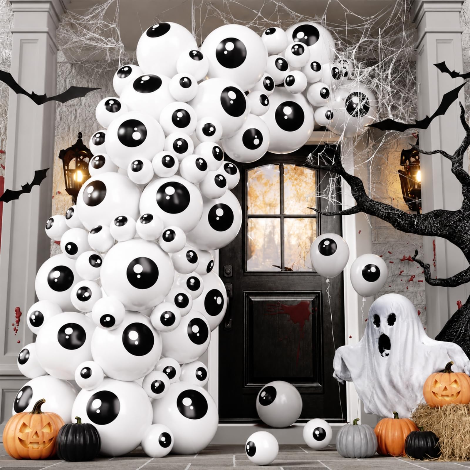 Halloween Eyeball Balloons, 60Pcs Eye Balls Latex Balloon for Party Decor — image 1