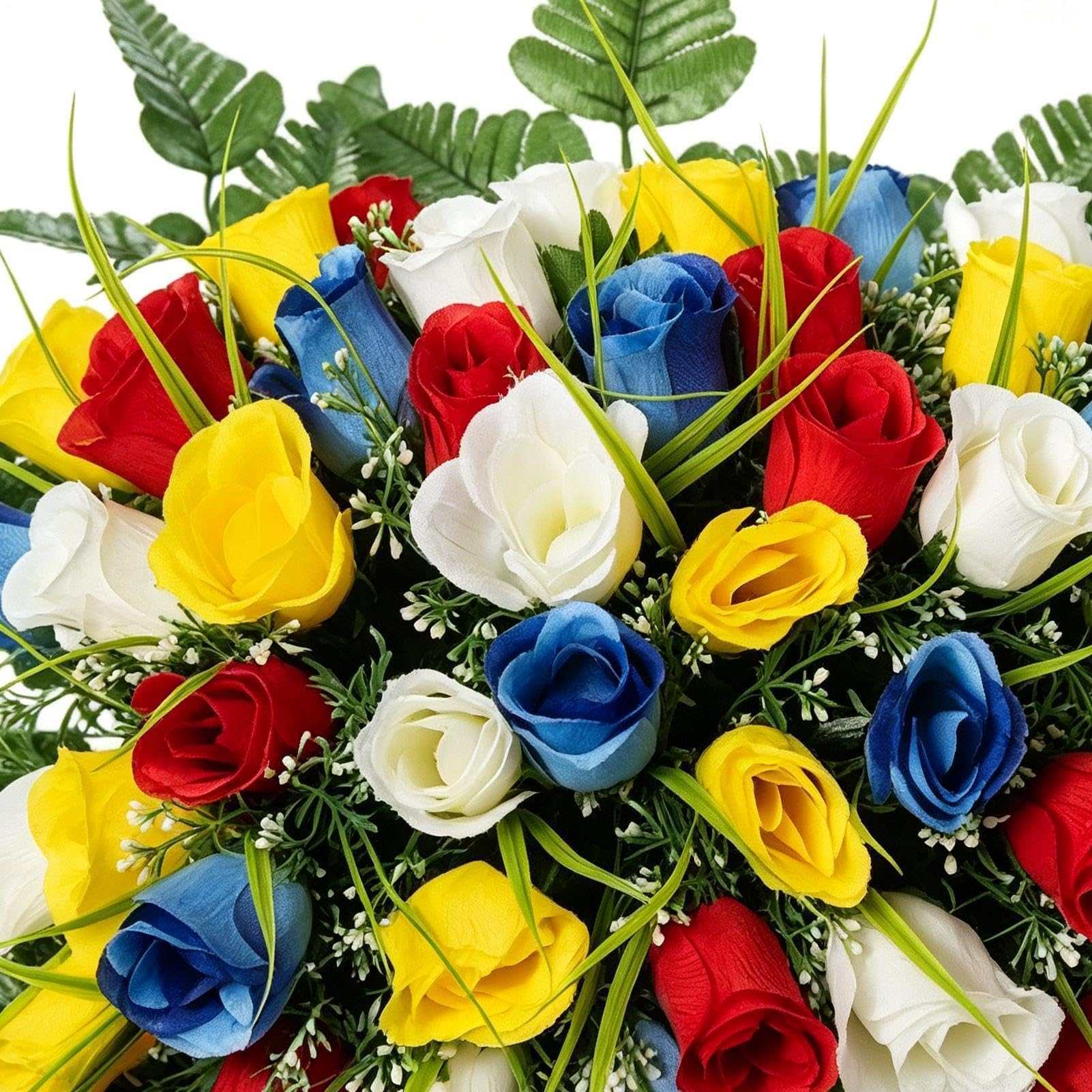 Selle De Fleurs Artificielles Pour Cimetière Imperméable et Réaliste