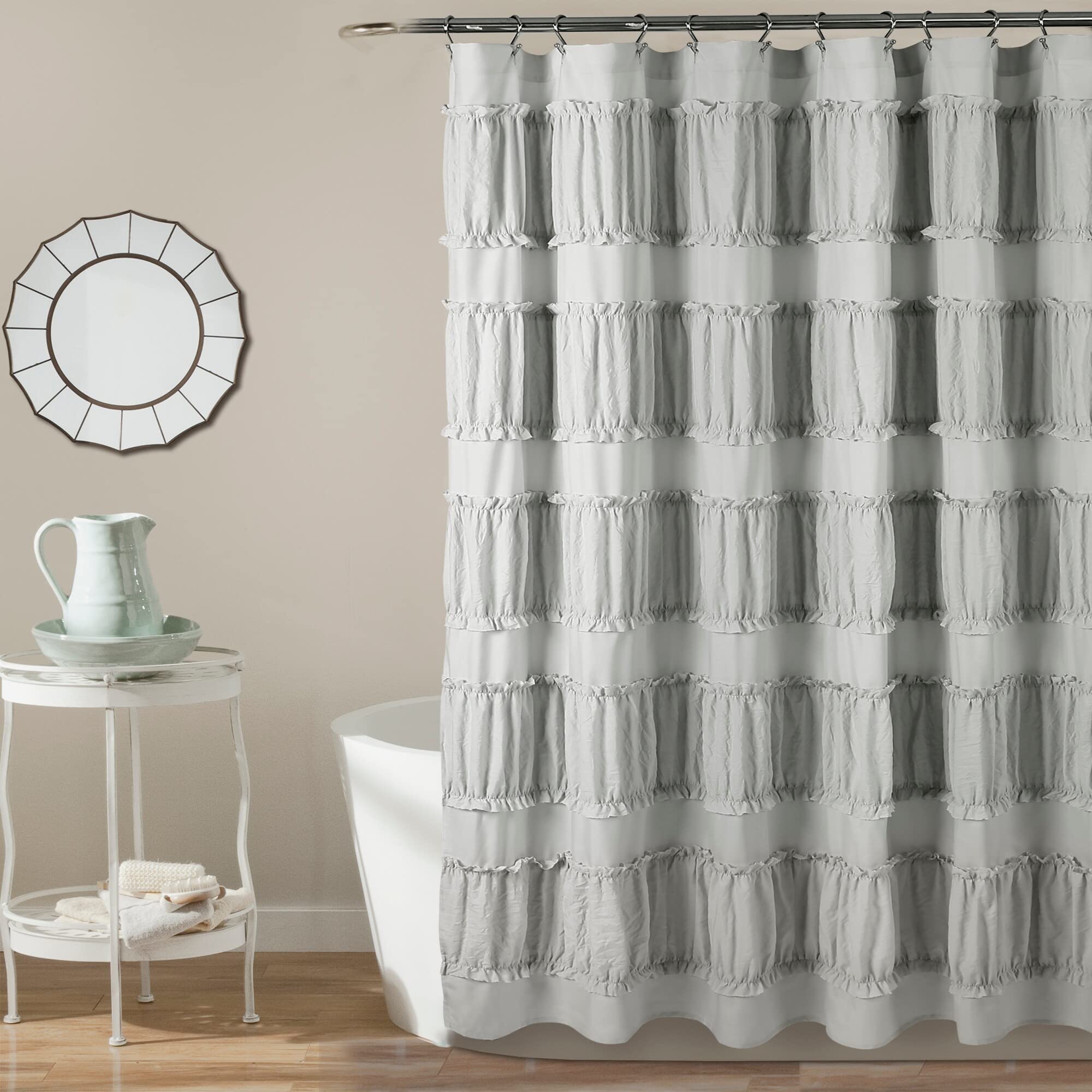 Lush Decor Rideau de Douche à Volants Nova Blush 183 x 183 cm
