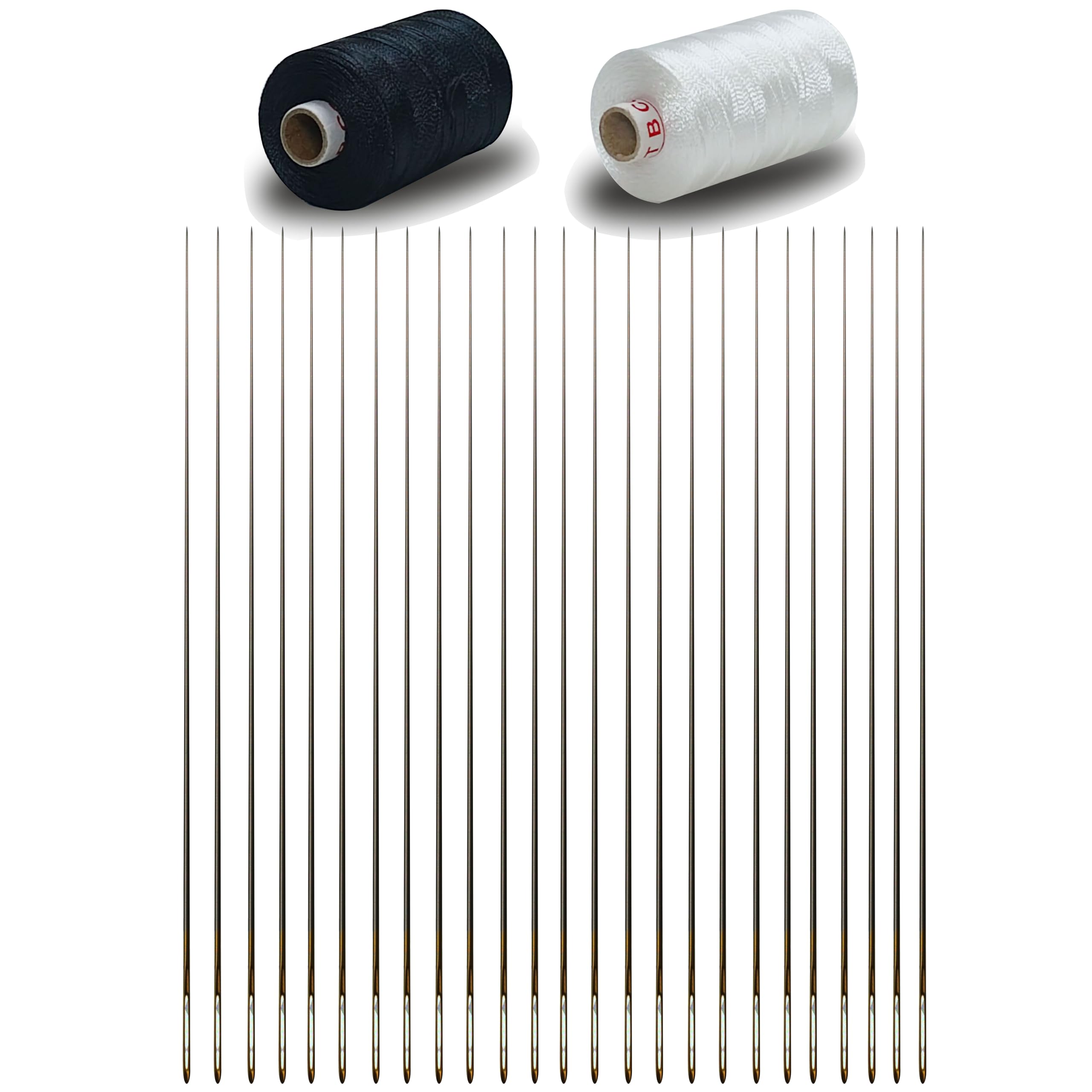 Stainless Steel 25 Pcs Extra Long Beading Needle, 0.20MM 2 Ply Nylon Thread 1000 Meter Black & White for Beading Jewellery and Craft Making,-image-45