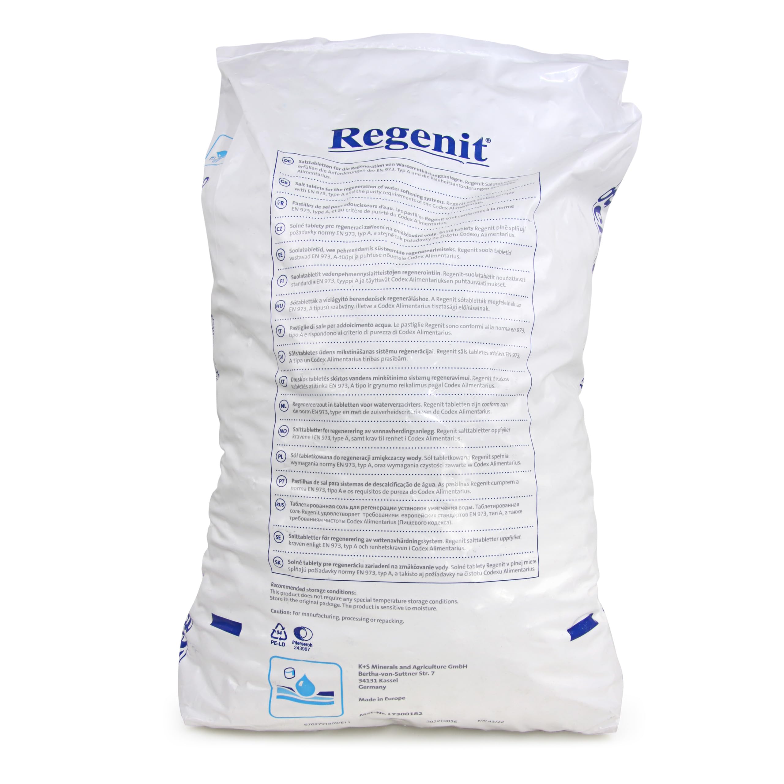 Höfer Chemie 12 x 25 kg de Comprimés de Sel Salé - Haute Pureté