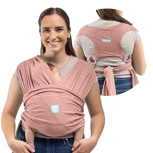 CuddleCarry - Arnés de anillo para bebé pre-envuelto por CuddleBug - Envoltura ajustable y ligera para portabebés - Transporte frontal ergonómico