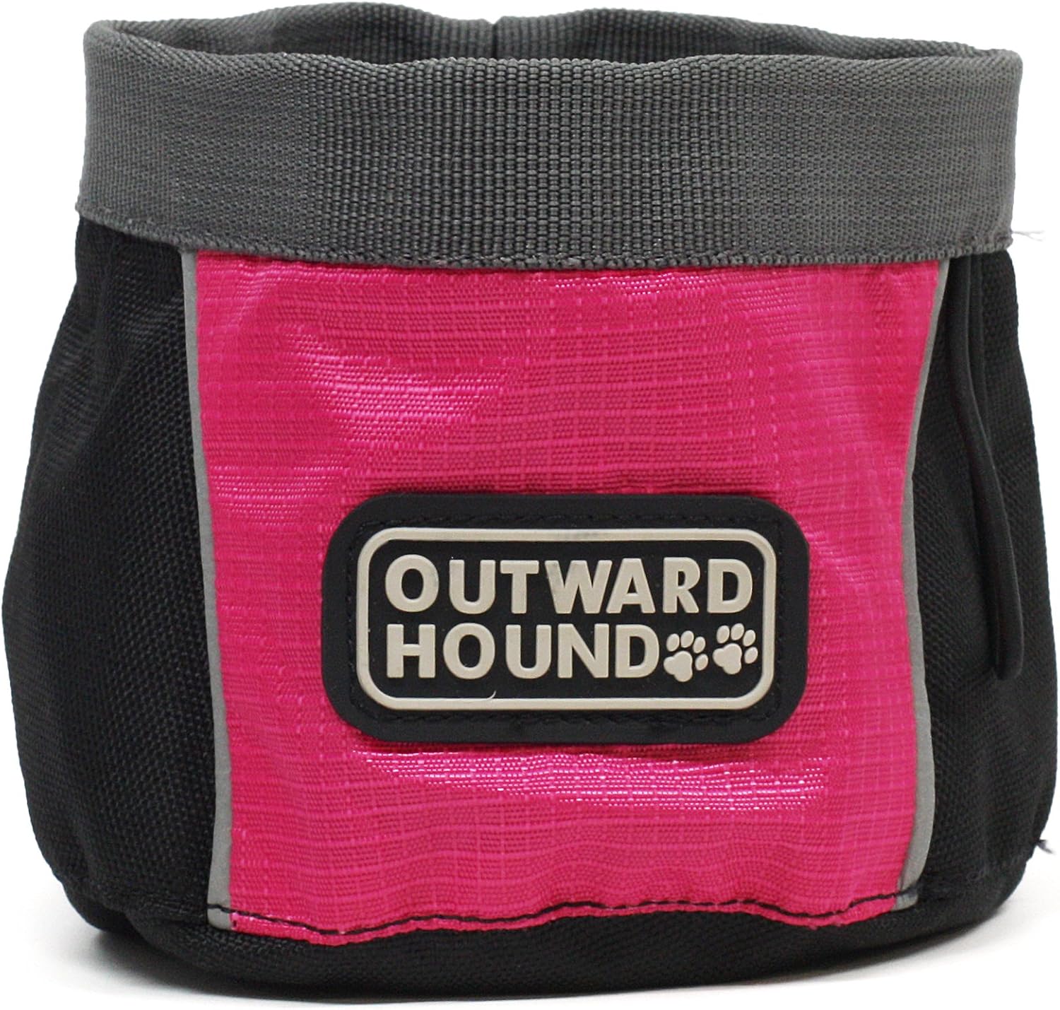 Outward Hound Kyjen 2489 Port-A-Bowl Collapsible Travel Dog Food Bowl Water Bowl, Small, Pink