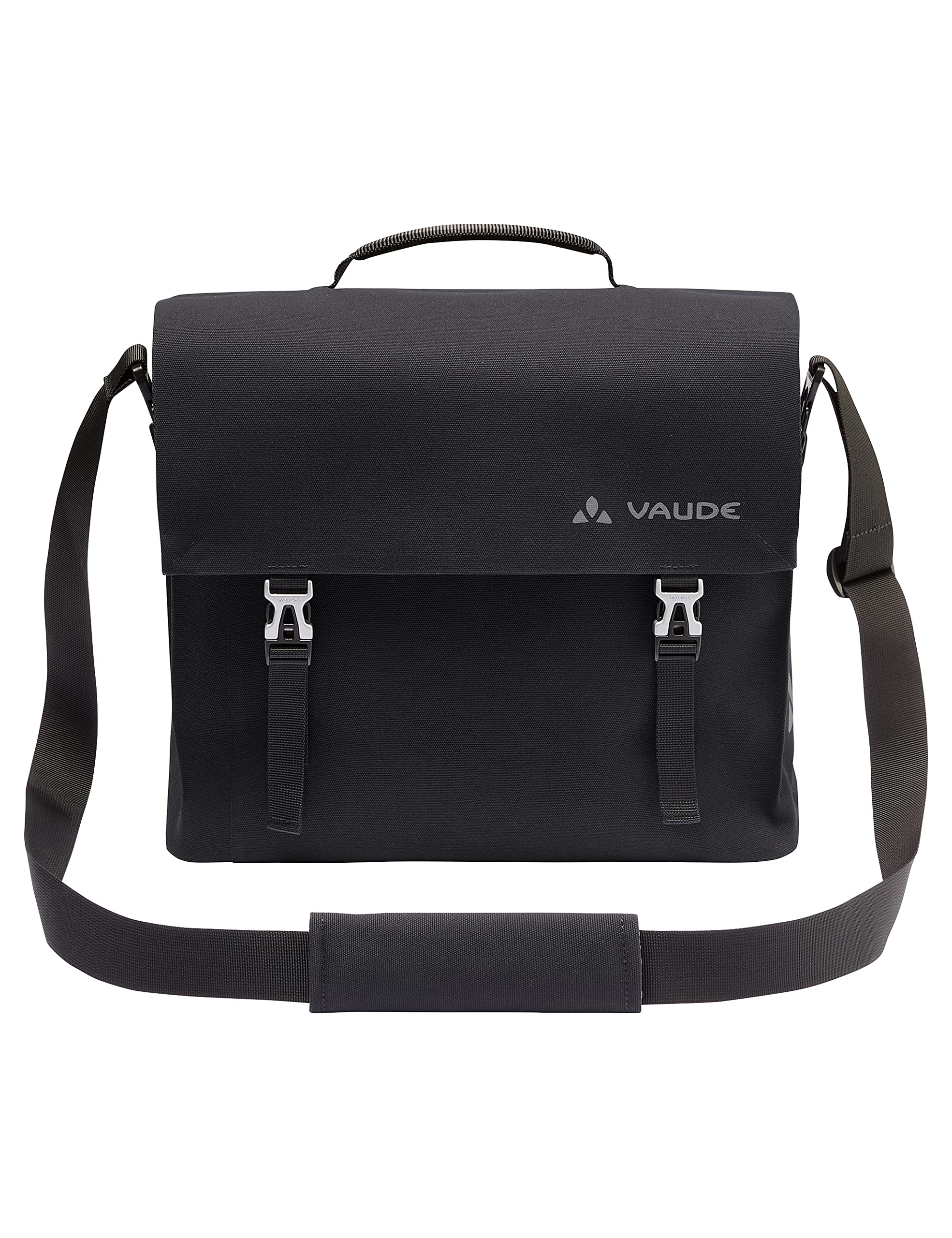 VAUDE Fahrrad Hinterradtasche Bayreuth IV M, 12 Liter, Office- Tasche mit Schultertragegurt, wasserdicht verschweißt, Made in Germany, black, Einheitsgröße