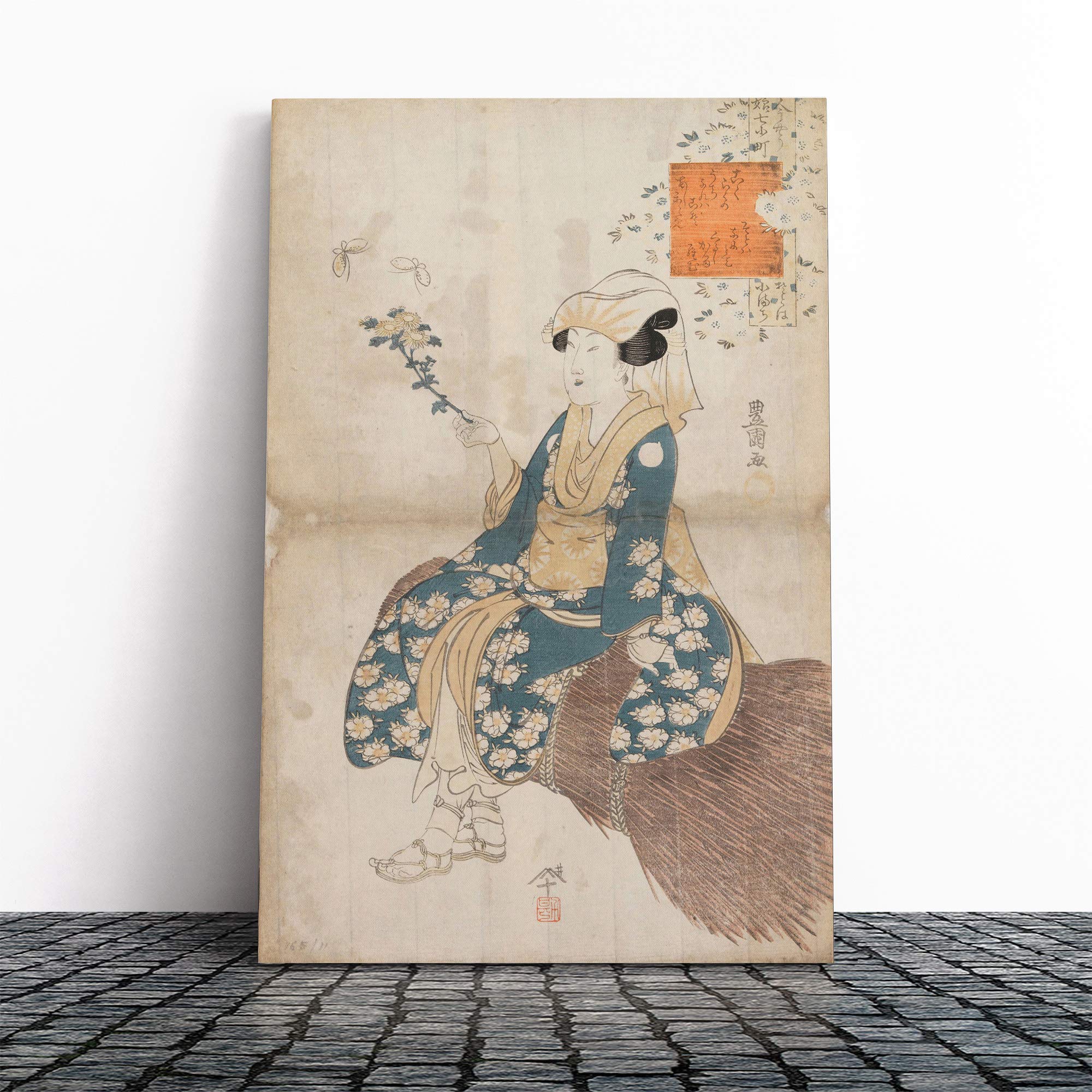 Utagawa Japanese Oriental Canvas Print | Gallery Wrapped 30mm Frame Wall Art | 24x16 inches | Ready to Hang | Asian Picture | Living Room Bedroom Lounge Office
