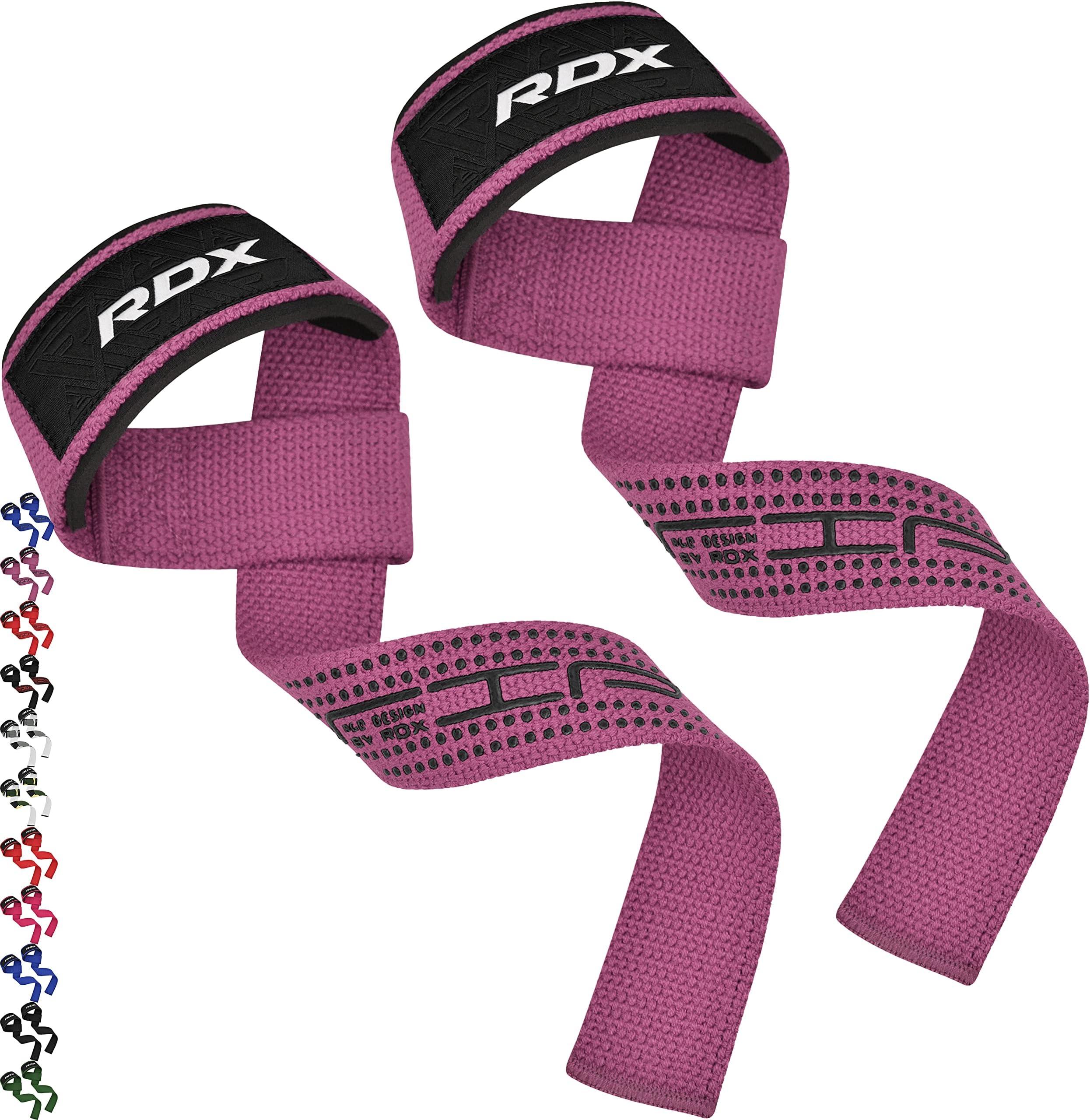 RDX Weight Lifting Straps,Powerlifting Deadlifting, Anti Slip 60CM Hand Bar Grip, 5MM Neoprene Wrist Support, Heavy Duty Weightlifting Bodybuilding Workout