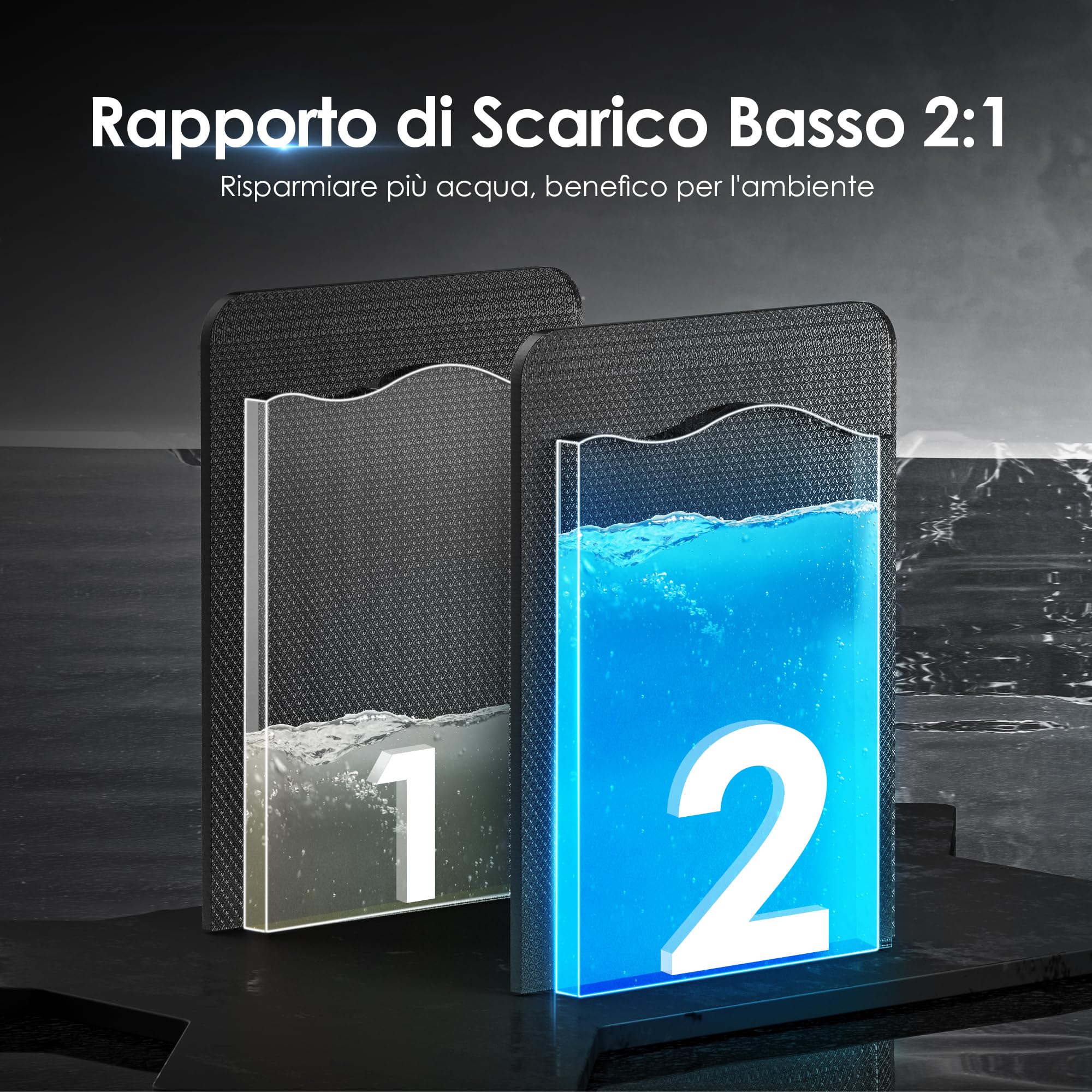 Waterdrop WD-A1 Osmosi Inversa Sistema da Banco, Erogatore di Acqua Calda e Fredda, Standard NSF/ANSI 58, Refrigeratore d'Acqua Senza Bottiglia, 6 Impostazioni di Temperatura