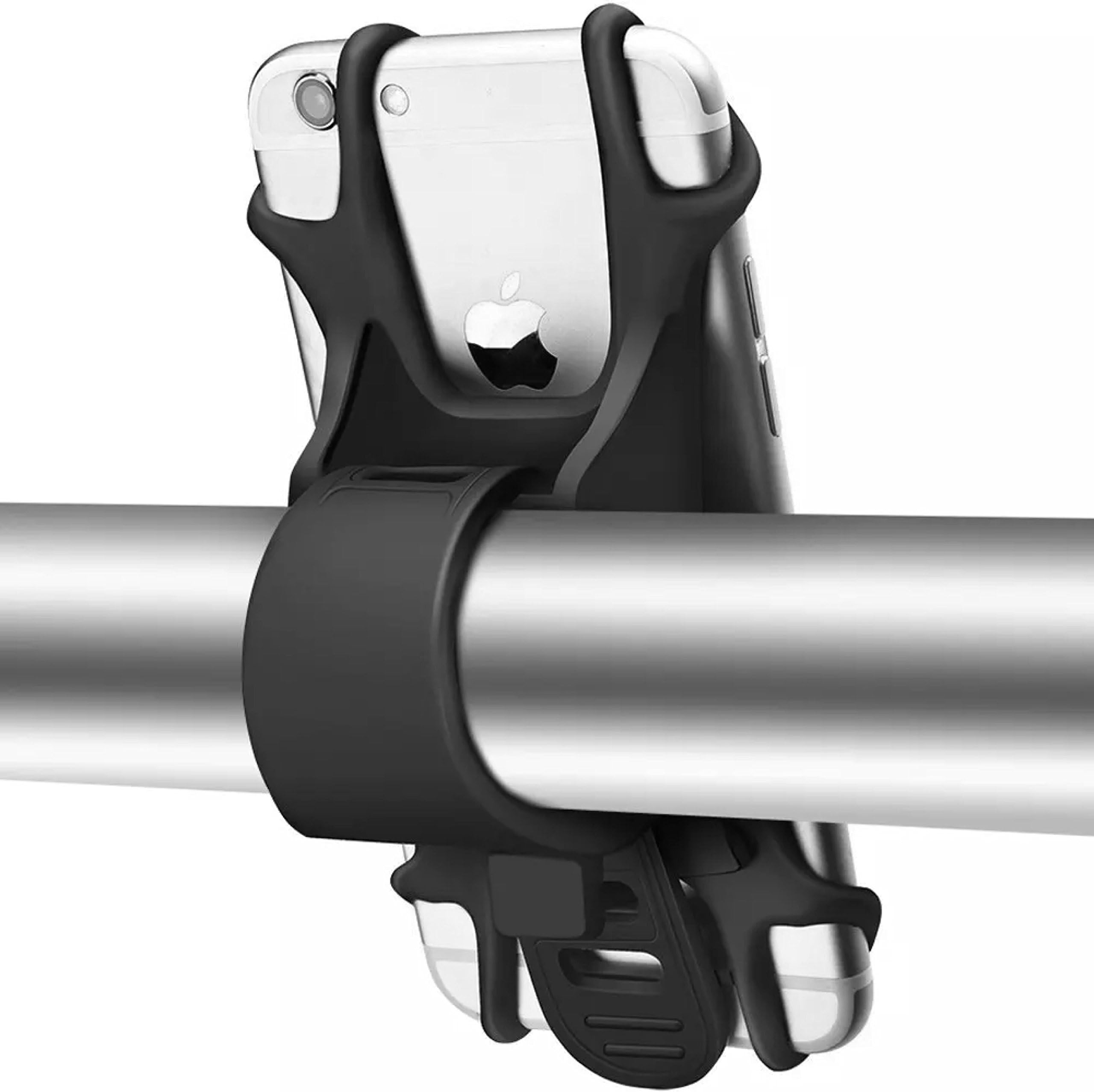 Mount Tie Premium Bike Phone Holder for Smartphone with 4-6 Inch Screen, Shockproof Break-Free Design, Universal Bicycle Phone Mount for Road & Mountain Bikes, Motorbikes, Baby Prams & Golf Trolleys