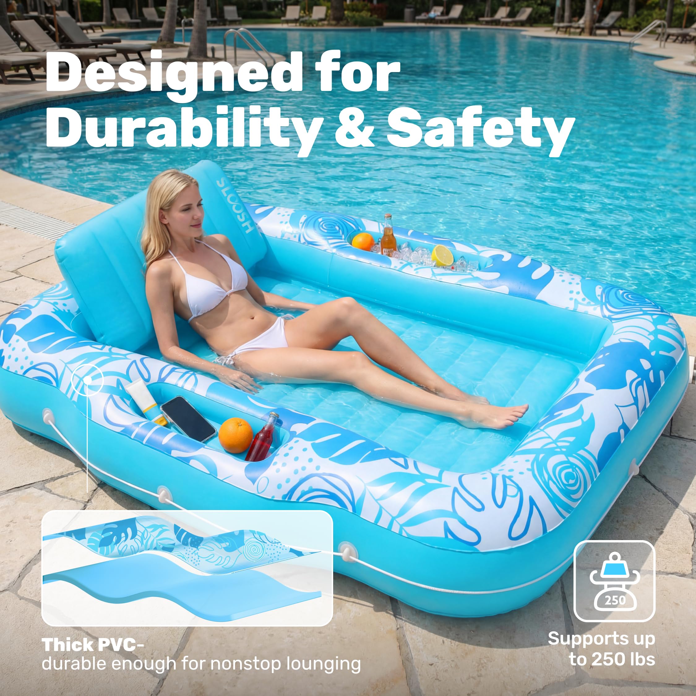 Sloosh Inflatable Tanning Pool Lounge Float - Image 5
