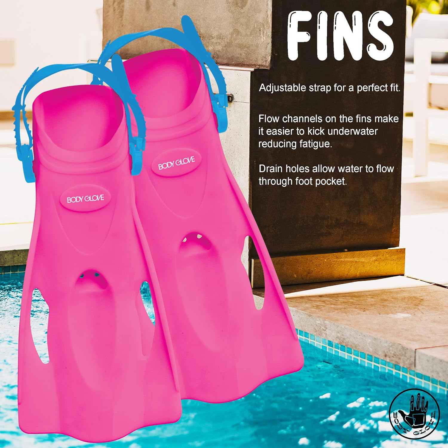 Body Glove Aquatic Mischief Mask Snorkel and Fins Set