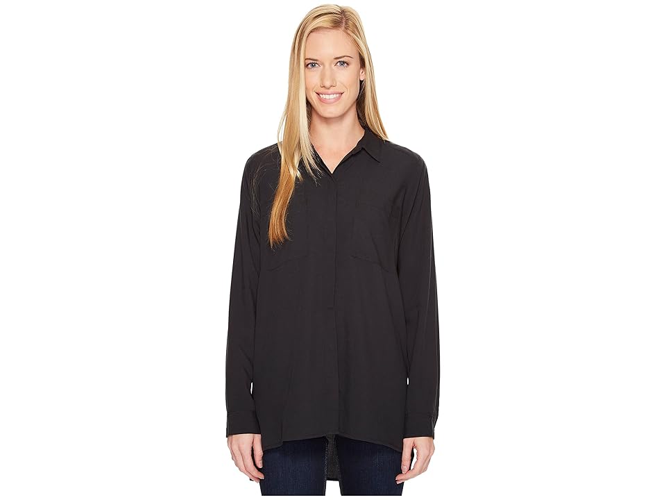 

ExOfficio Museo Tunic (Black) Women's Long Sleeve Button Up