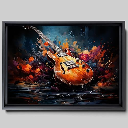 Print guitar canvas print wall decor, ready to hang wall print, design canvas print, Canvas Wall Dekor
