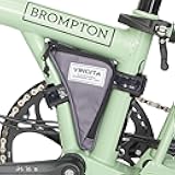 Boomerang Bag 3.0 Frame Bag for Brompton Folding Bike – Bicycle Accessory with Anti-Slip Straps, Detachable Hook-and-Loop System, and Internal Mesh Pocket (Grey)